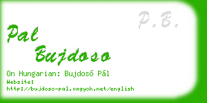 pal bujdoso business card