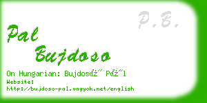 pal bujdoso business card
